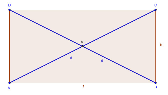 Diagonalen des Rechtecks